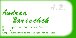 andrea marischek business card